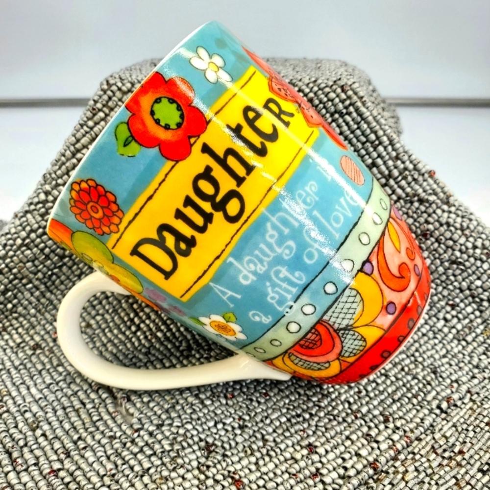 SUE ZIPKIN Ceramic DAUGHTER Coffee Mug A Daughter Is A Gift Of Love (C22)